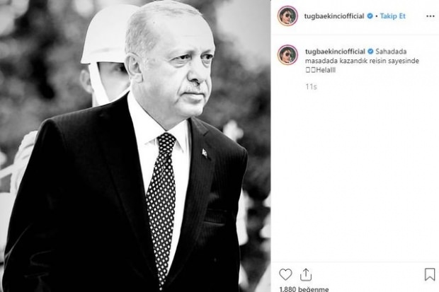 Тугба Екинци дијељење предсједника Ердогана
