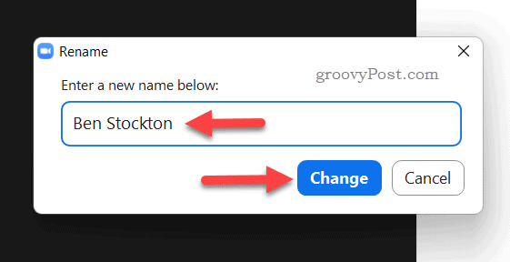 Преименујте себе на Зоом састанку