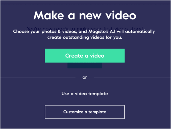 Направите видео запис у Магисту користећи своје фотографије и видео клипове или радите на видео шаблону.