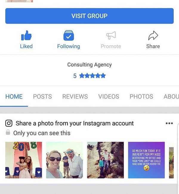 Фацебоок-ова мобилна апликација сада предлаже Инстаграм фотографије за дељење на страници.