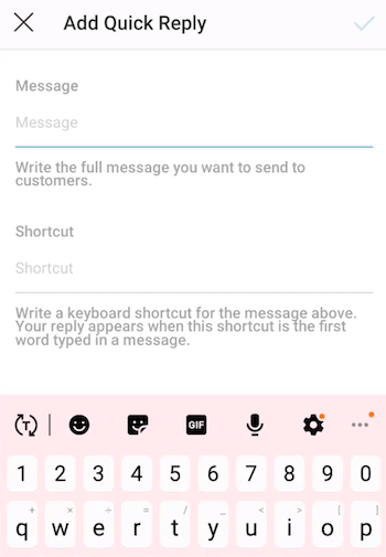Инстаграм додајте екран за брзи одговор