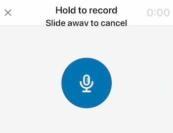 икона микрофона за снимање ЛинкедИн аудио поруке