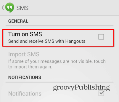 СМС из Хангоутс-а искључен