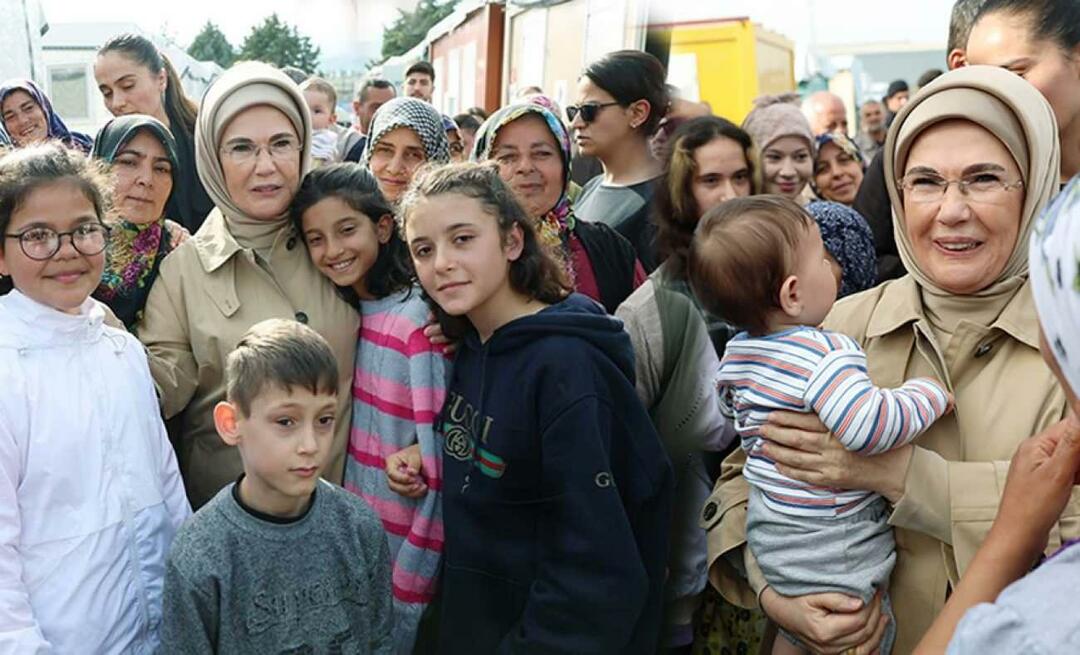 Емине Ердоган састао се са жртвама земљотреса у Хатају