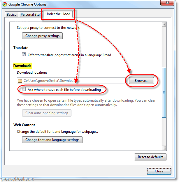 Како да промените Цхроме подразумевану фасциклу за преузимање