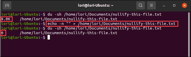 Коришћење команде ецхо са нултим излазом у Линуку