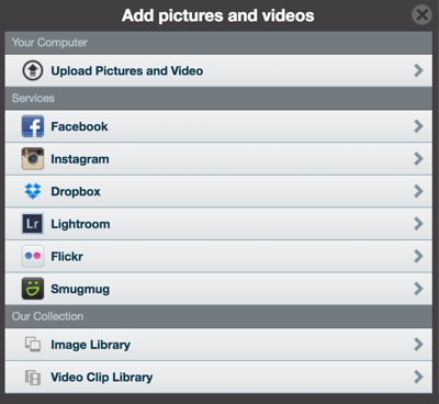 анимото додајте фотографије и видео записе