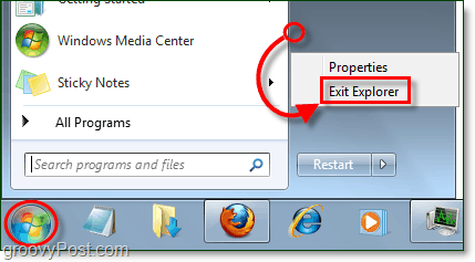 како уредно затворити Екплорер у Виндовс 7