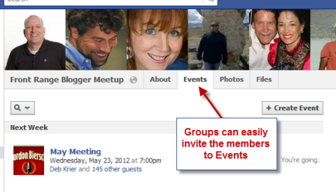 фејсбук групни догађаји