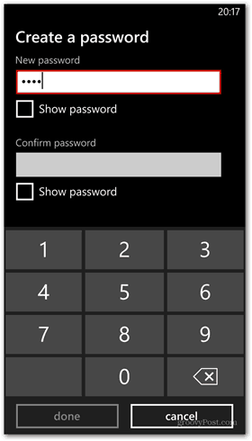 Виндовс Пхоне 8 прилагодите сет лозинки за закључани екран