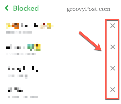 Уклоните блокираног корисника са листе блокираних корисника Снапцхат-а