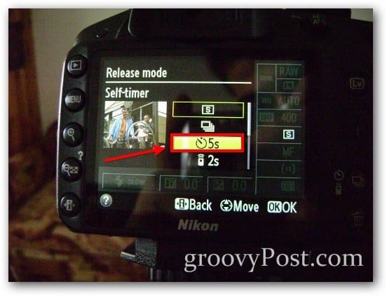 подразумевани самоокидач 5 секунди фотографија подешавања тајмера никон