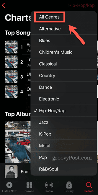 Аппле музичке листе свих жанрова