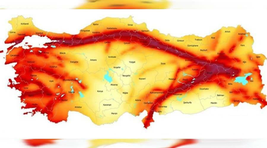Мапа земљотреса у Турској