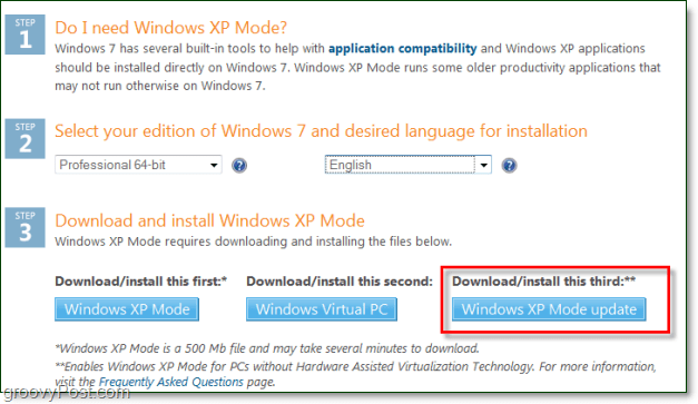 Покрените Виндовс 7 КСП Моде без виртуализације хардвера