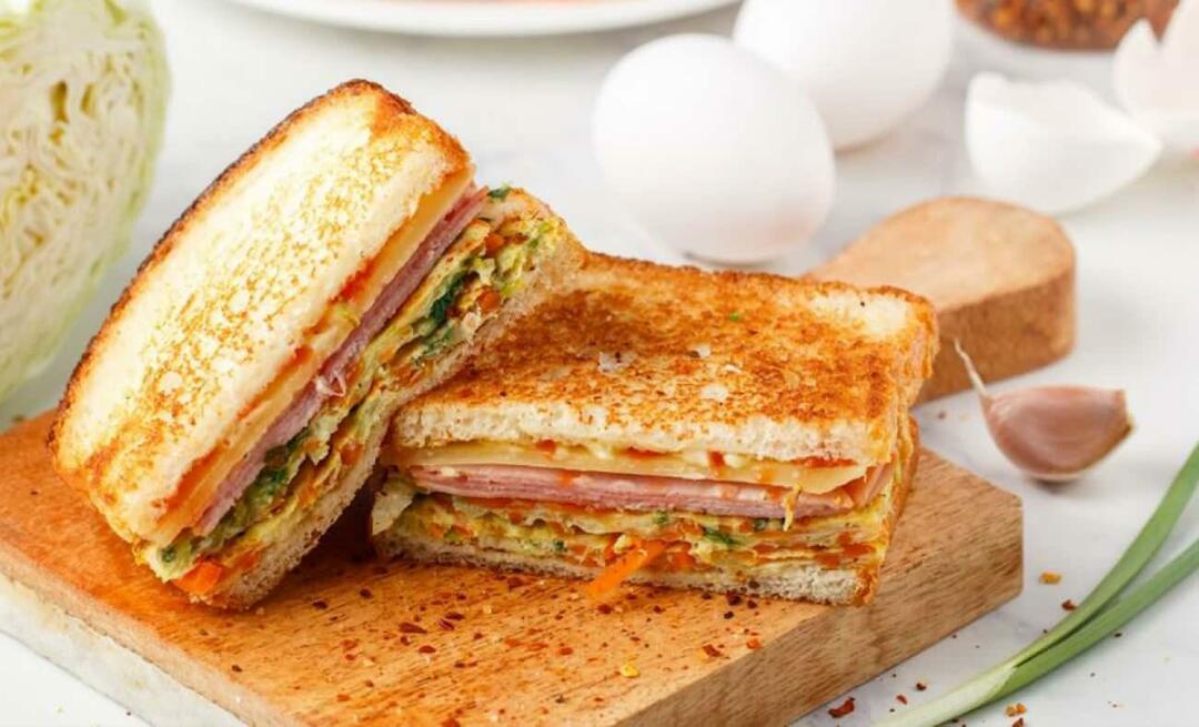 Како направити сендвич са јајима Ево рецепта за сендвич са јајима са доста састојака