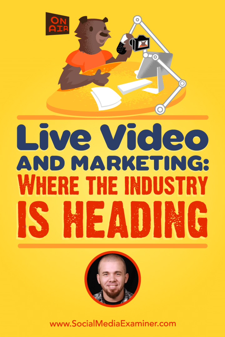 Видео уживо и маркетинг: Куда индустрија иде, укључујући увиде Брајана Фанца у Подцаст за маркетинг друштвених медија.