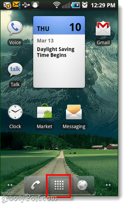 Андроид тастер за почетни екран