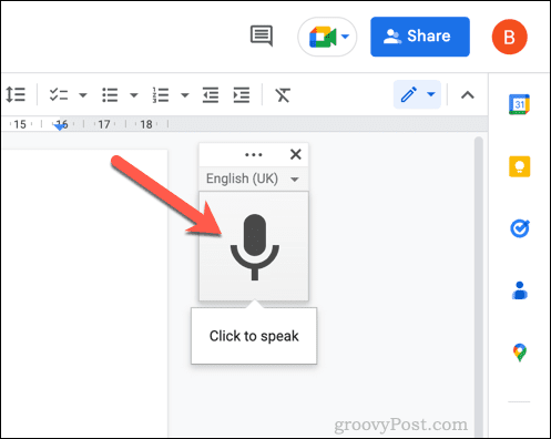 Омогућите куцање гласом у Гоогле документима