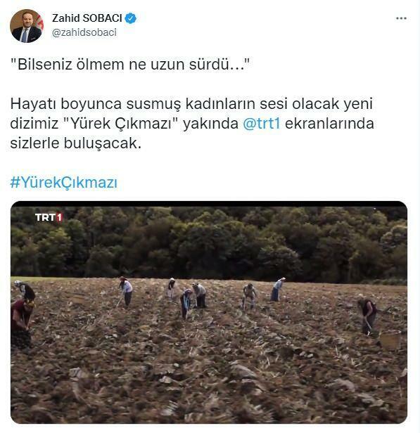 Генерални директор ТРТ-а Захид Собацı поделио је на свом налогу на друштвеним мрежама
