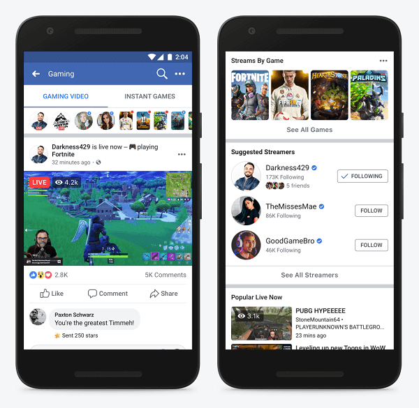 Фацебоок је најавио Левел Уп Програм, нови програм посебно за нове ствараоце игара, и је представио ново место за људе из целог света да открију и гледају играће видео стримове Фејсбук.