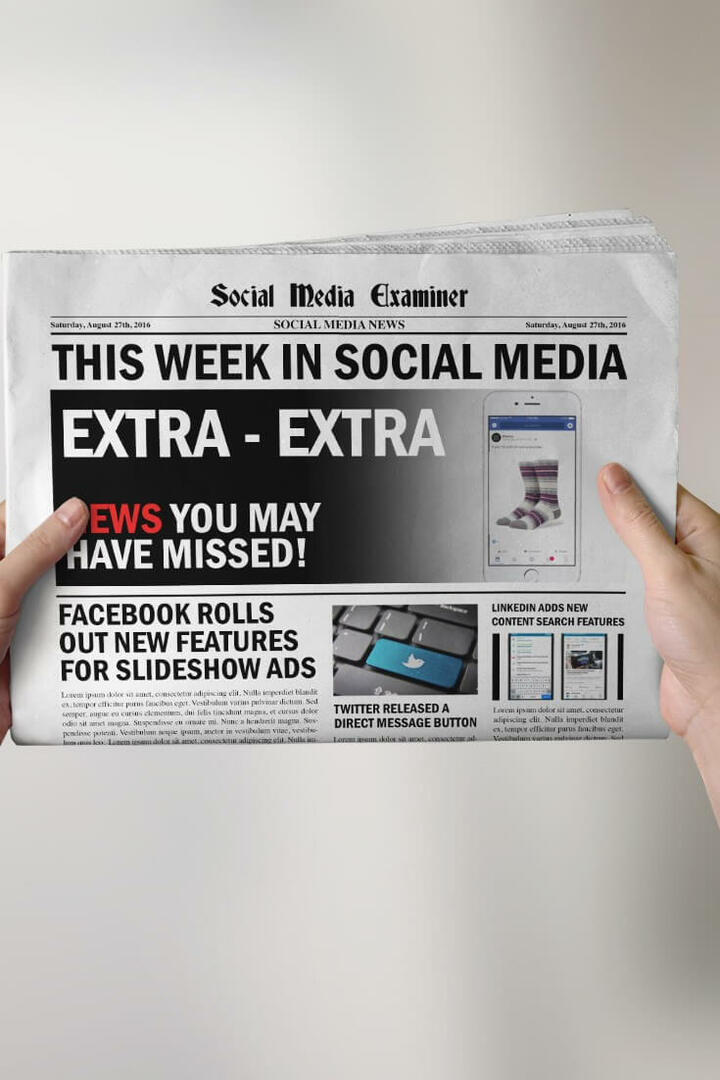 Побољшања огласа на Фацебоок презентацији: Ове недеље на друштвеним мрежама: Испитивач друштвених медија