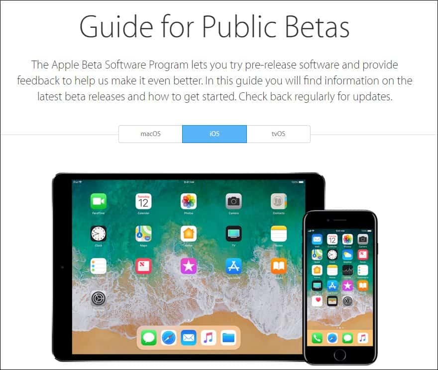 Аппле-ов водич за јавне бета верзије
