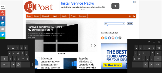 Савет за Виндовс 10: Поделите екрану на тастатури у режиму таблета
