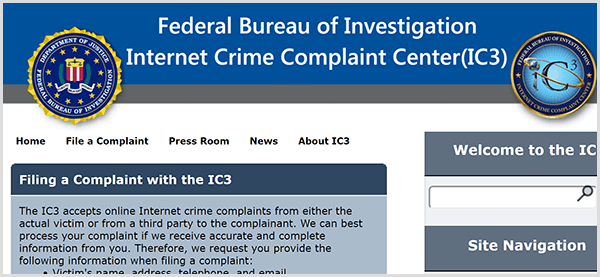 Ако се неко лажно представља као ваш посао, пријавите преваре у ФБИ-овом Центру за жалбе на интернет криминал.