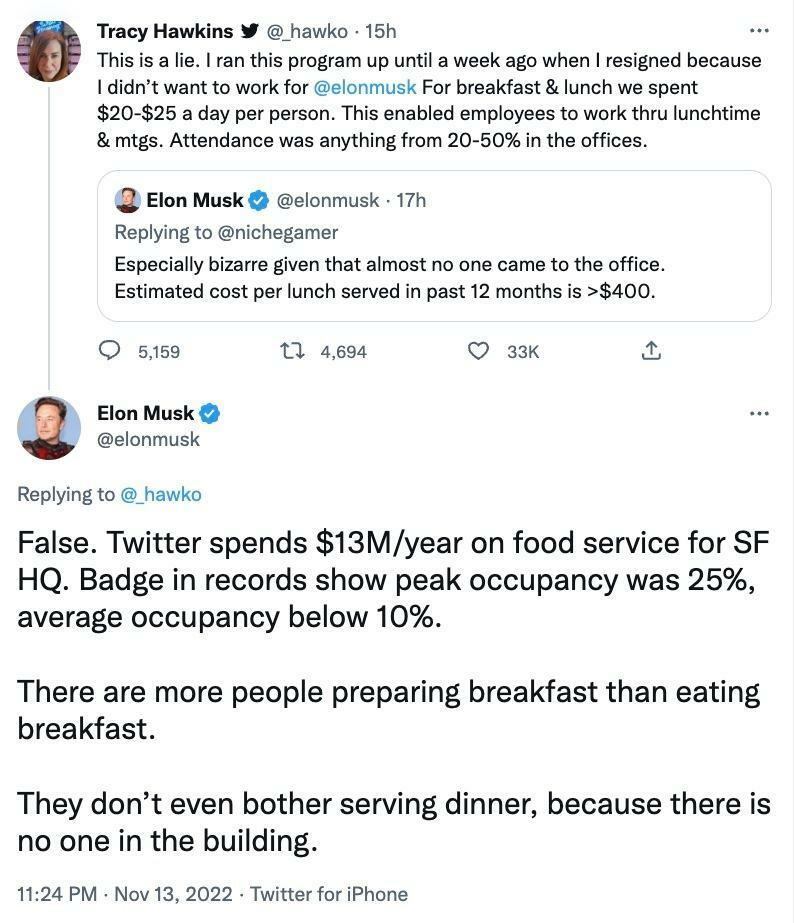 Илон Маск и Трејси Хокинс су се посвађали на Твитеру