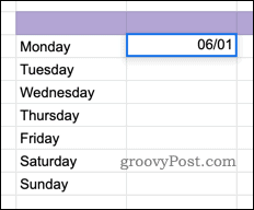 Уметање датума у ​​Гоогле табеле