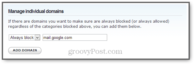 блокирајте веб пошту користећи опенднс