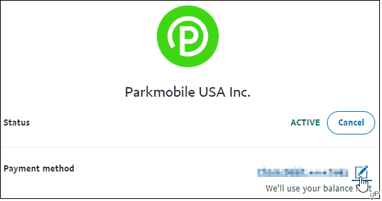 ПаиПал Кликните на икону Уреди плаћање