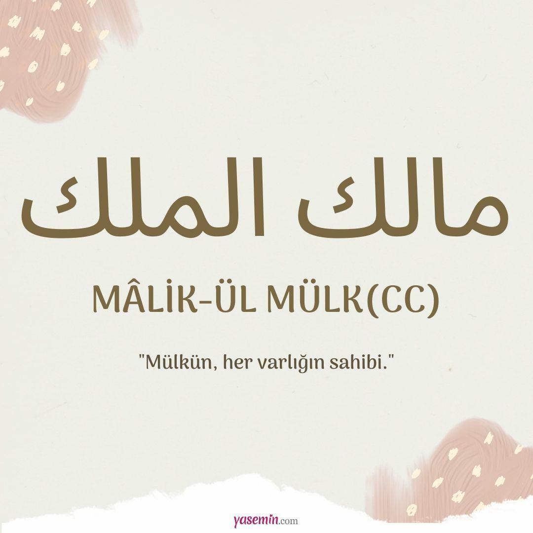Шта значи Малик-ул Мулк (ц.ц)?