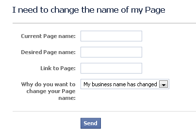 промените име своје странице