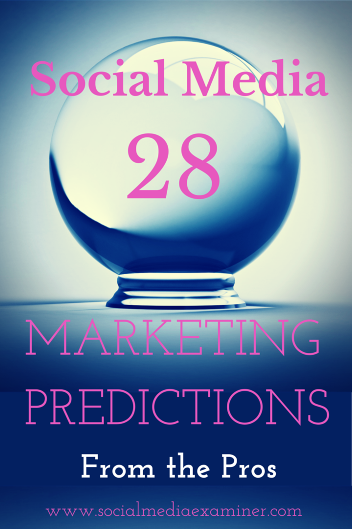 28 предвиђања на друштвеним мрежама за 2015. годину