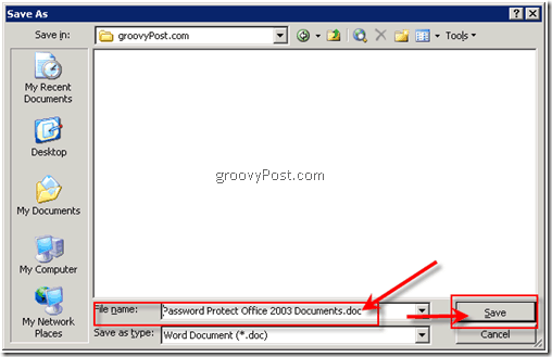 Како заштитити лозинком документе Мицрософт Оффице 2003