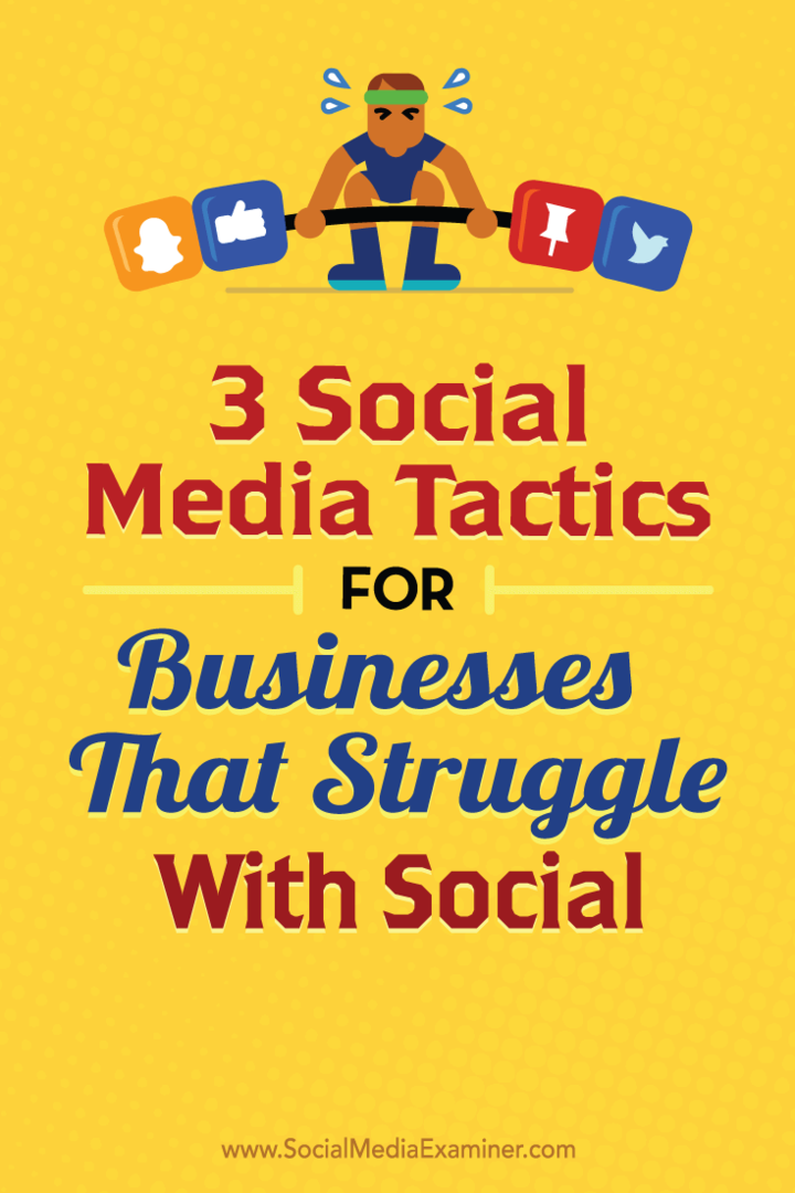 Савети о три тактике друштвених медија које било које предузеће може да користи.