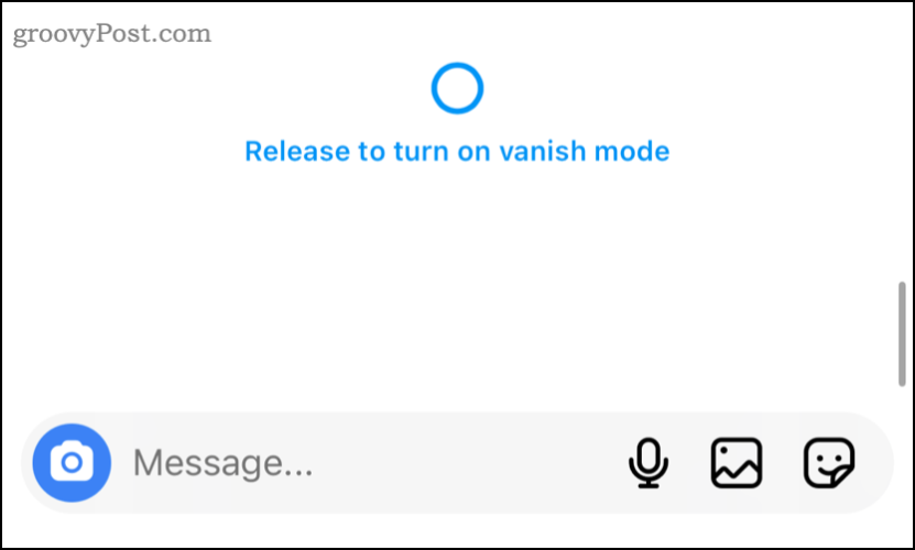 Превуците прстом нагоре на ћаскању да бисте омогућили Ванисх Моде на Инстаграму