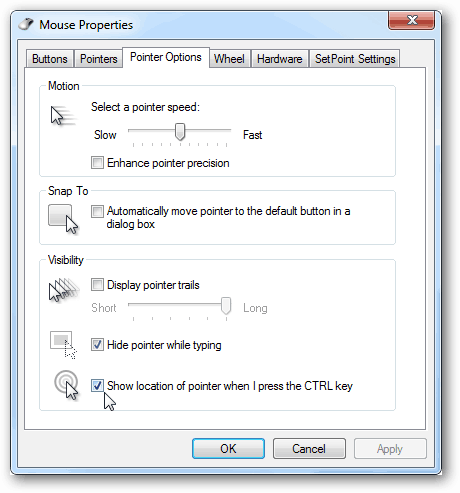 Како лако пронаћи показивач миша у оперативном систему Виндовс