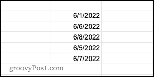 Подешавање важећих вредности датума у ​​Гоогле табелама