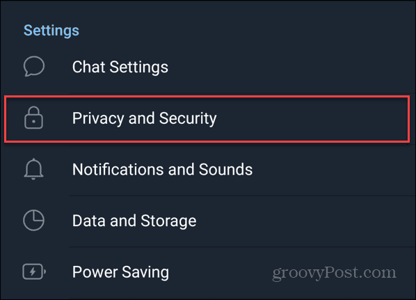 Подешавања приватности и безбедности у Телеграму на Андроиду