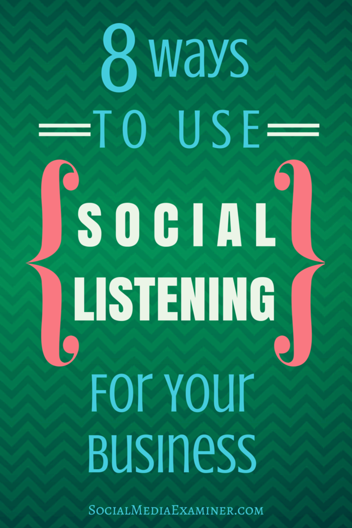 8 начина за коришћење друштвеног слушања за ваше пословање