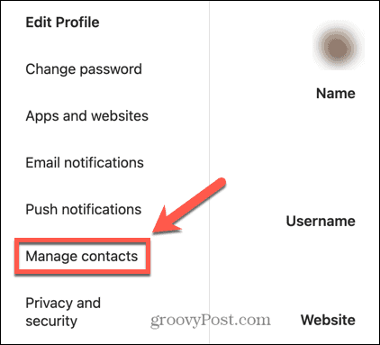 инстаграм управља контактима