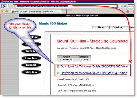 МагицИСО к86 и к64 Линк за преузимање за Виндовс Сервер 2008