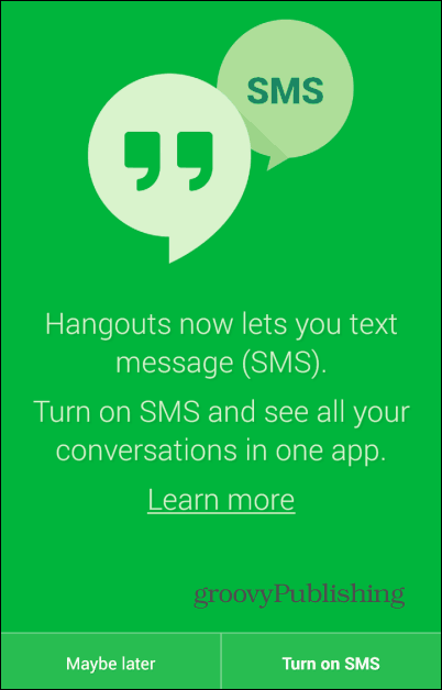 СМС Хангоутс-а се укључује