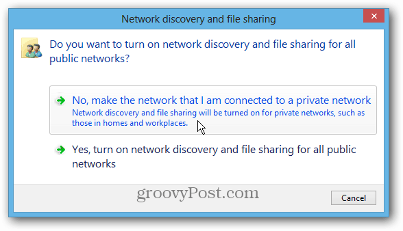 Откривање мреже и дељење датотека