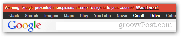упозорење: Гоогле је спречио сумњив покушај пријаве на ваш рачун?