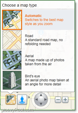 нови начини прегледа и типови мапа доступни у бинг мапама