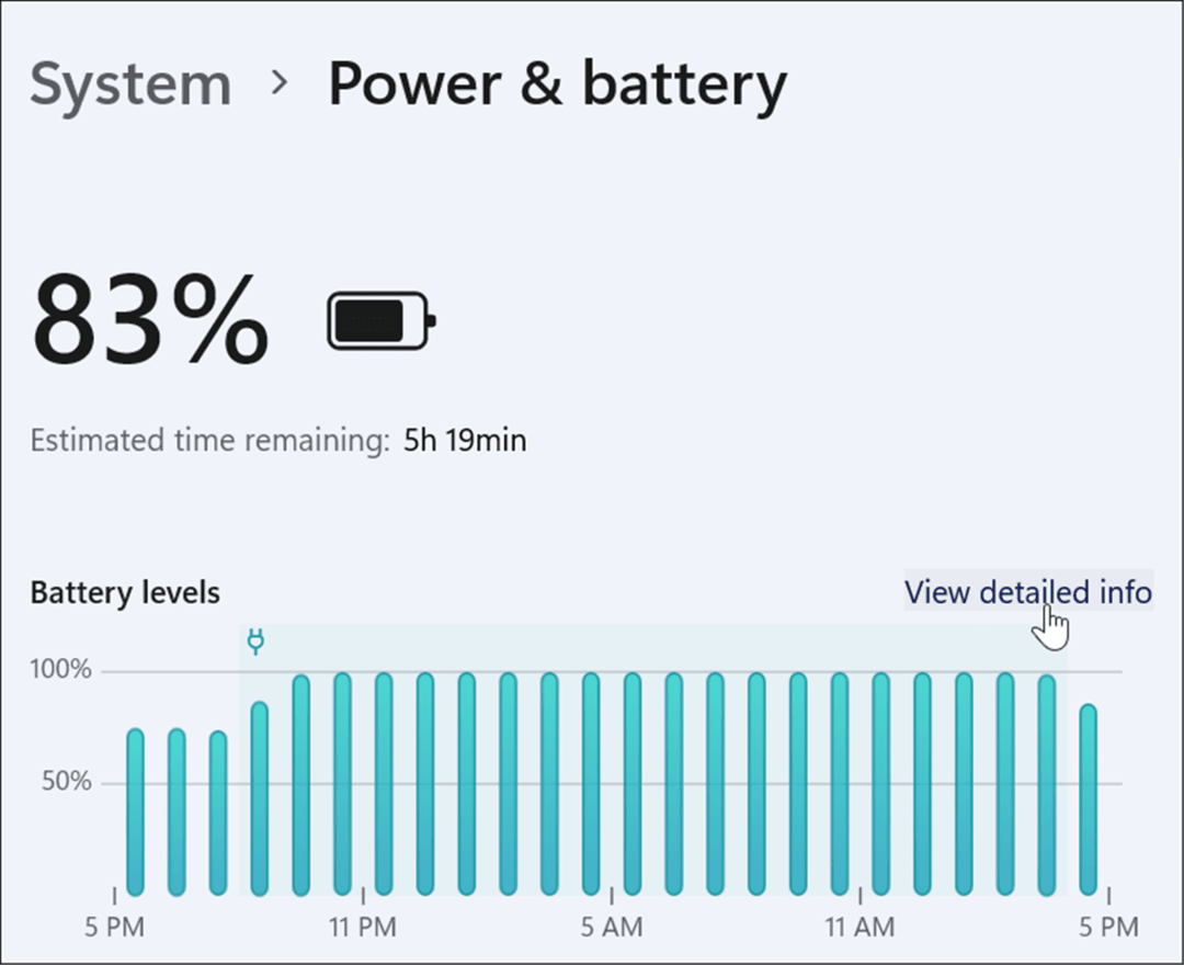 Како проверити преостало време батерије на Виндовс 11